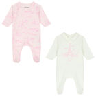 أفرول بنات بالشعار باللون الوردي والعاجي ( قطعتين), 2, hi-res